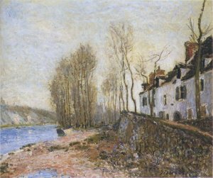 Saint Mammes in Winter by Alfred Sisley Oil Painting