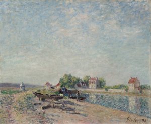 Saint-Mammes, Loing Canal by Alfred Sisley Oil Painting
