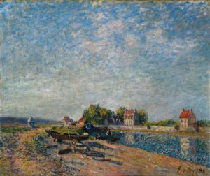 Saint-Mammes, Loing Canal by Alfred Sisley Oil Painting
