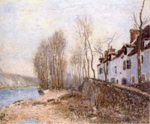 Saint-Mammes, The White Cross by Alfred Sisley Oil Painting