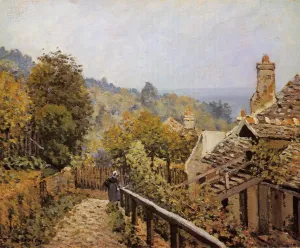 Sentier de la Mi-Cote, Louveciennes by Alfred Sisley - Oil Painting Reproduction