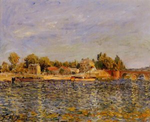 Sevres Bridge by Alfred Sisley Oil Painting