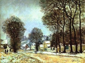 Snow at Louveciennes 3 by Alfred Sisley Oil Painting