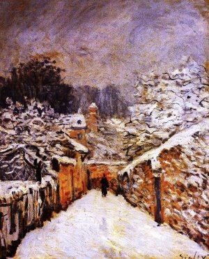 Snow at Louveciennes 4 by Alfred Sisley Oil Painting