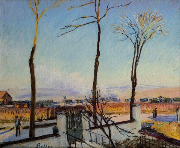Main Product Photo of Snow Effect at Moret Painting by Alfred Sisley