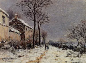 Snow Effect at Veneux by Alfred Sisley - Oil Painting Reproduction