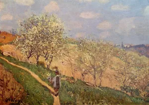 Spring in Bougival by Alfred Sisley Oil Painting