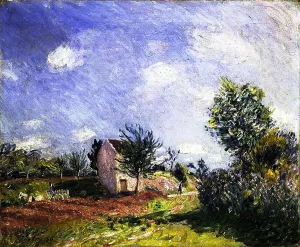 Spring Landscape - Path near Moret-sur-Loing by Alfred Sisley - Oil Painting Reproduction