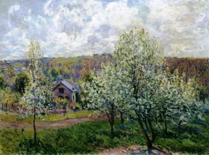 Spring Near Paris by Alfred Sisley Oil Painting
