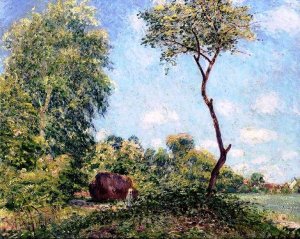 Spring with Acacias by Alfred Sisley Oil Painting
