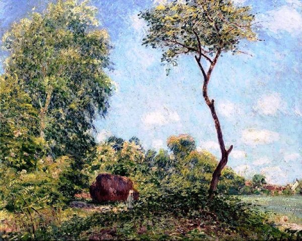 Spring with Acacias by Alfred Sisley - Hand-Painted Oil Painting Reproduction