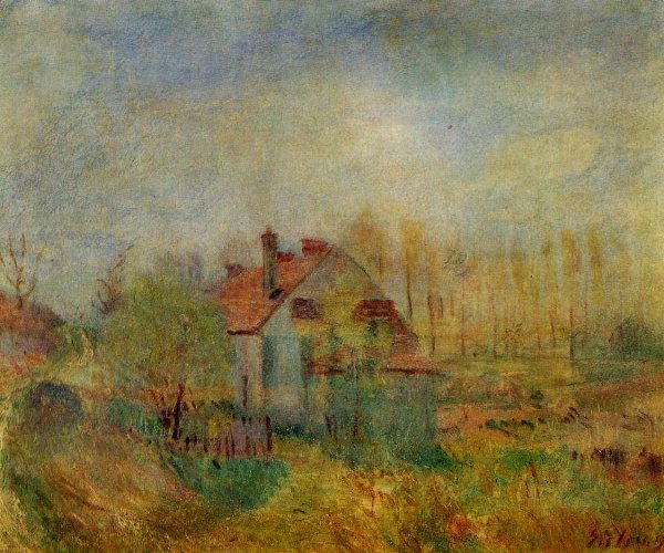 Main Product Photo of Springtime Scene - Morning Painting by Alfred Sisley