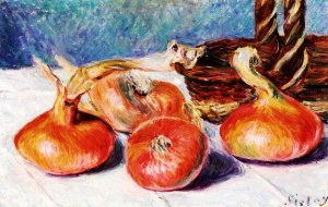 Still Life with Onions by Alfred Sisley Oil Painting