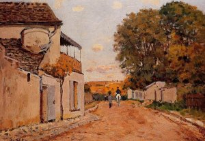 Street in Louveciennes Rue de la Princesse by Alfred Sisley Oil Painting