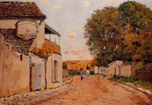 Street in Louveciennes Rue de la Princesse by Alfred Sisley - Oil Painting Reproduction