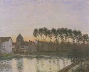 Sunset at Moret by Alfred Sisley - Oil Painting Reproduction