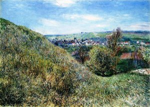 Sur les Collines de Moret au Printemps le Matin by Alfred Sisley Oil Painting