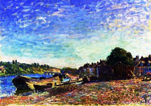 The Banks of the Loing near Saint-Mammes by Alfred Sisley Oil Painting