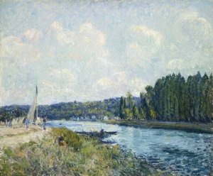 The Banks of the Oise by Alfred Sisley Oil Painting