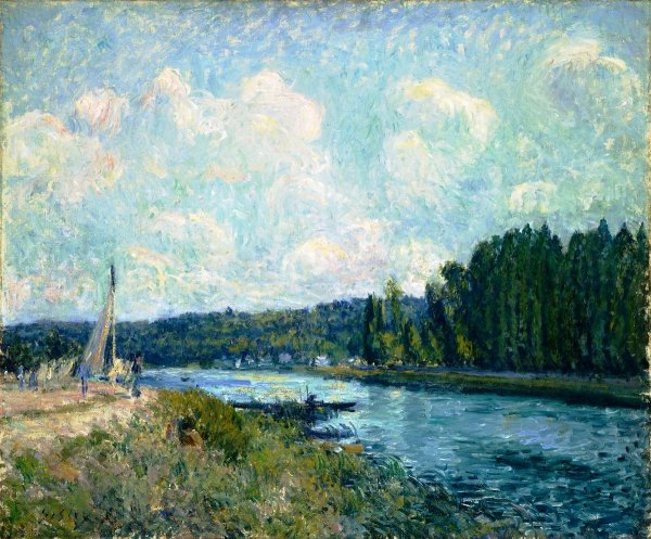 Main Product Photo of The Banks of the Oise Painting by Alfred Sisley