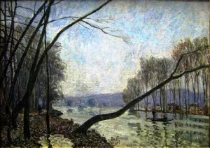 The Banks of the Seine in Autumn by Alfred Sisley Oil Painting
