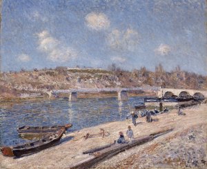 The Beach at Saint-Mammes Oil painting by Alfred Sisley