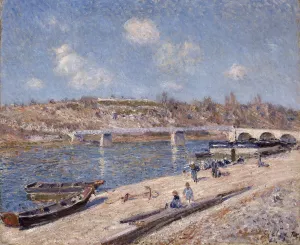 The Beach at Saint-Mammes Oil painting by Alfred Sisley
