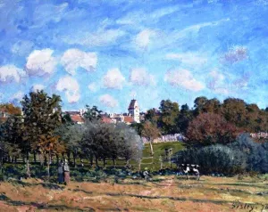 The Bell Tower at Noisy-le-Roi, Autumn by Alfred Sisley Oil Painting