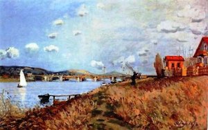 The Bridge at Argenteuil by Alfred Sisley Oil Painting