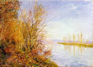 The Chemin de By through Woods at Rouches-Courtaut, St. Martin's, Summer by Alfred Sisley - Oil Painting Reproduction
