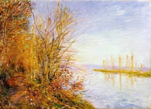 The Chemin de By through Woods at Rouches-Courtaut, St. Martin's, Summer Oil painting by Alfred Sisley