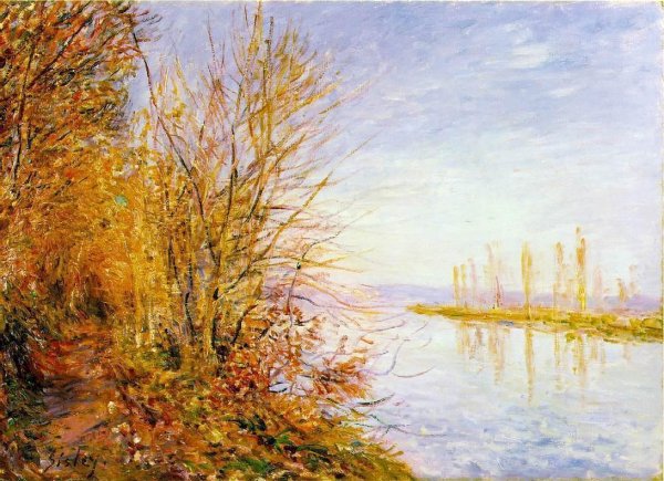 The Chemin de By through Woods at Rouches-Courtaut, St. Martin's, Summer by Alfred Sisley - Hand-Painted Oil Painting Reproduction