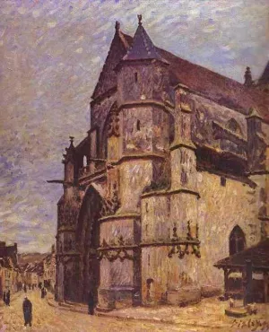 The Church at Moret, Winter by Alfred Sisley Oil Painting