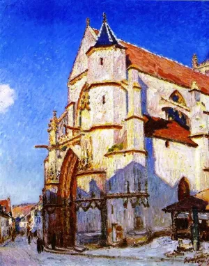 The Church at Moret by Alfred Sisley - Oil Painting Reproduction