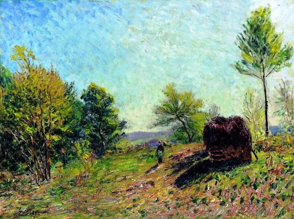 The Edge of the Forest by Alfred Sisley - Hand-Painted Oil Painting Reproduction