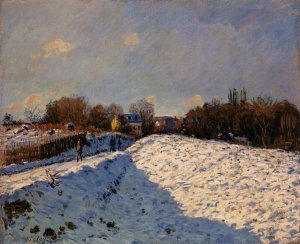 The Effect of Snow at Argenteuil by Alfred Sisley Oil Painting