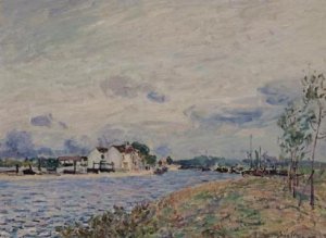 The Embankments of the Loing at Saint-Mammes by Alfred Sisley Oil Painting