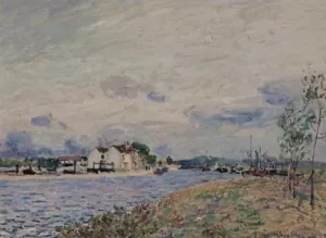 The Embankments of the Loing at Saint-Mammes by Alfred Sisley - Oil Painting Reproduction