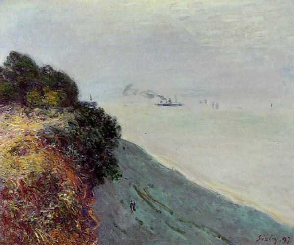 The English Coast, Penarth by Alfred Sisley - Hand-Painted Oil Painting Reproduction