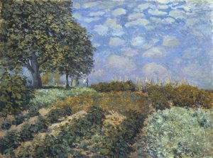 The Fields by Alfred Sisley Oil Painting