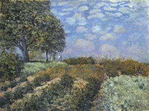 The Fields by Alfred Sisley Oil Painting