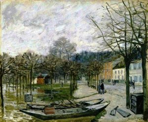 The Flood at Port-Marly II by Alfred Sisley Oil Painting