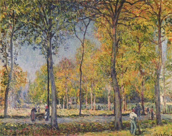 Main Product Photo of The Forest at Boulogne Painting by Alfred Sisley