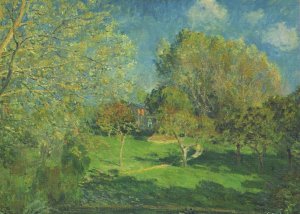 The Garden of Hoschede, Montgeron by Alfred Sisley Oil Painting