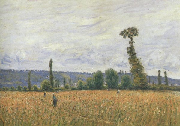 The Hills of La Bouille by Alfred Sisley - Hand-Painted Oil Painting Reproduction