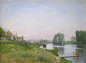 The Island of Saint-Denis by Alfred Sisley Oil Painting