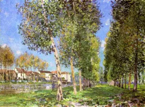 The Lane of Poplars at Moret-Sur-Loing 2 Oil painting by Alfred Sisley