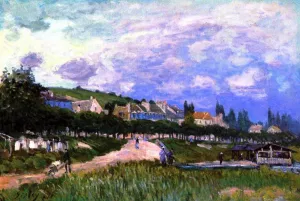 The Laundry by Alfred Sisley - Oil Painting Reproduction