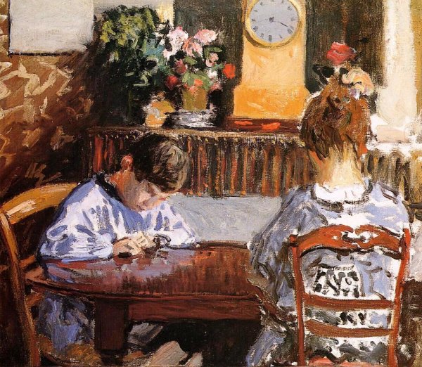 Main Product Photo of The Lesson Painting by Alfred Sisley