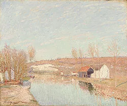 The Loing and the Slopes of Saint-Nicaise, February Oil painting by Alfred Sisley